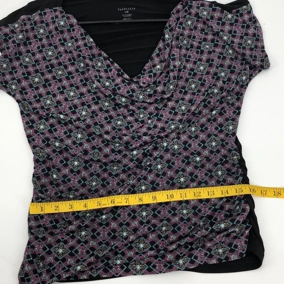 Van Heiden Ruched Blouse Size L - Picture 6 of 10